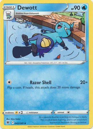 Pokemon - Dewott - 042/189 - Uncommon - Sword &amp; Shield: Astral Radiance Series - Top CollectiblesCollectible CardsPokémon