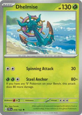 Pokemon - Dhelmise - 019/162 - Uncommon - Scarlet &amp; Violet: Temporal Forces Singles - Top CollectiblesCollectible CardsPokémon