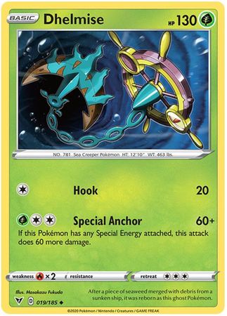 Pokemon - Dhelmise - 019/185 - Uncommon - Sword & Shield: Vivid Voltage Series - Top CollectiblesCollectible CardsPokémon