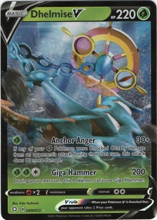 Pokemon - Dhelmise V - 009/072 - Ultra Rare - Shining Fates Series - Top CollectiblesCollectible CardsPokémon