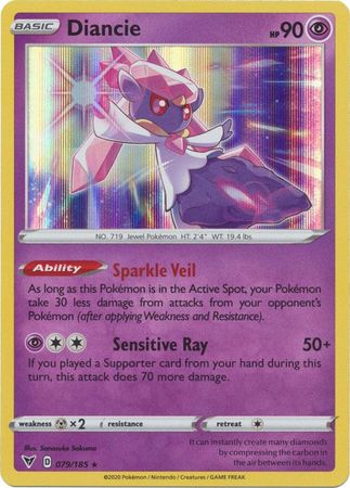 Pokemon - Diancie - 079/185 - Holo Rare - Sword & Shield: Vivid Voltage Series - Top CollectiblesCollectible CardsPokémon