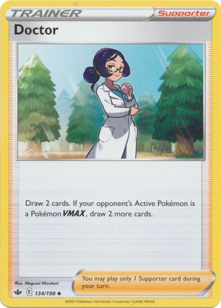 Pokemon - Doctor - 134/198 - Uncommon - Sword &amp; Shield: Chilling Reign Series - Top CollectiblesCollectible CardsPokémon