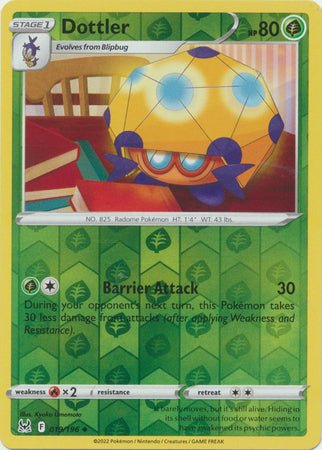 Pokemon - Dottler - 019/196 - Uncommon Reverse Holo - Sword &amp; Shield: Lost Origin Series - Top CollectiblesCollectible CardsPokémon