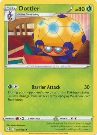 Pokemon - Dottler - 019/196 - Uncommon - Sword &amp; Shield: Lost Origin Series - Top CollectiblesCollectible CardsPokémon