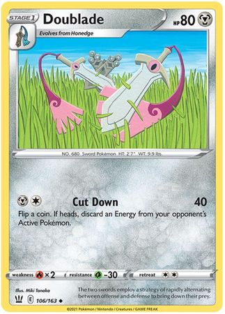 Pokemon - Doublade - 106/163 - Uncommon - Sword &amp; Shield: Battle Styles Singles - Top CollectiblesCollectible CardsPokémon