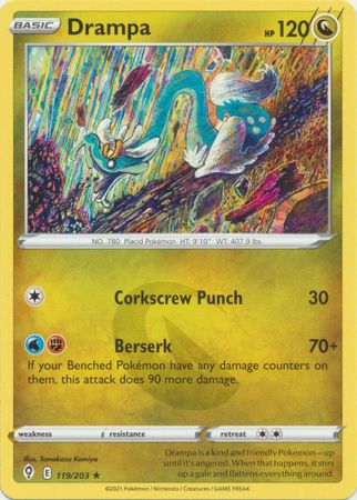 Pokemon - Drampa - 119/203 - Rare - Sword &amp; Shield: Evolving Skies Series - Top CollectiblesCollectible CardsPokémon