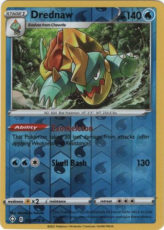 Pokemon - Drednaw - 027/072 - Rare Reverse Holo - Shining Fates Series - Top CollectiblesCollectible CardsPokémon