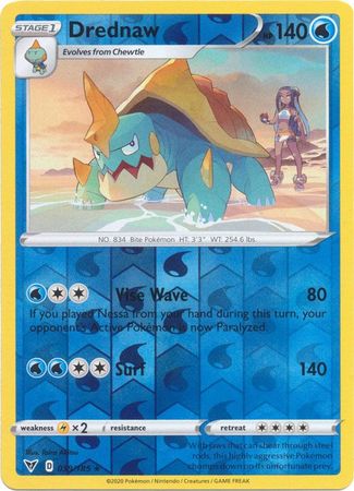 Pokemon - Drednaw - 039/185 - Rare Reverse Holo - Sword & Shield: Vivid Voltage Series - Top CollectiblesCollectible CardsPokémon