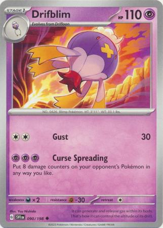 Pokemon - Drifblim - 090/198 - Uncommon - Scarlet &amp; Violet (Base Set) Series - Top CollectiblesCollectible CardsPokémon