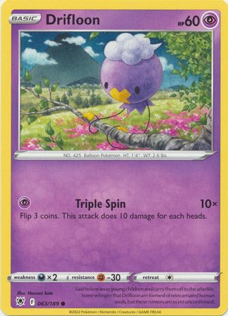 Pokemon - Drifloon - 063/189 - Common - Sword & Shield: Astral Radiance Series - Top CollectiblesCollectible CardsPokémon