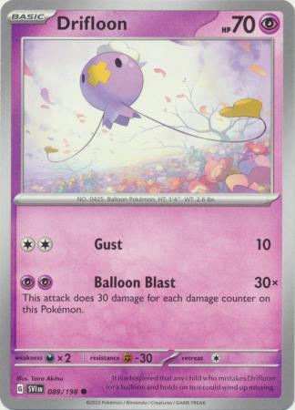 Pokemon - Drifloon - 089/198 - Common - Scarlet &amp; Violet (Base Set) Series - Top CollectiblesCollectible CardsPokémon