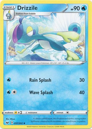 Pokemon - Drizzile - 057/202 - Uncommon - Sword &amp; Shield: Base Set Series - Top CollectiblesCollectible CardsPokémon