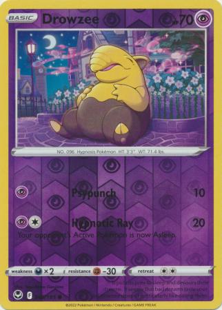 Pokemon - Drowzee - 060/195 - Common Reverse Holo - Sword &amp; Shield: Silver Tempest Series - Top CollectiblesCollectible CardsPokémon