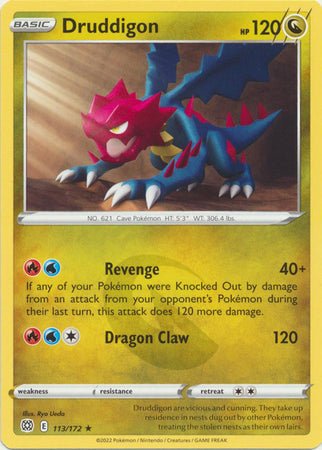 Pokemon - Druddigon - 113/172 - Rare - Sword &amp; Shield: Brilliant Stars Series - Top CollectiblesCollectible CardsPokémon