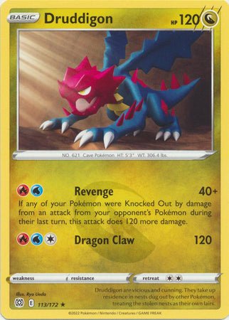 Pokemon - Druddigon - 113/172 - Rare - Sword & Shield: Brilliant Stars Series - Top CollectiblesCollectible CardsPokémon