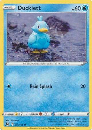 Pokemon - Ducklett - 046/196 - Common - Sword &amp; Shield: Lost Origin Series - Top CollectiblesCollectible CardsPokémon