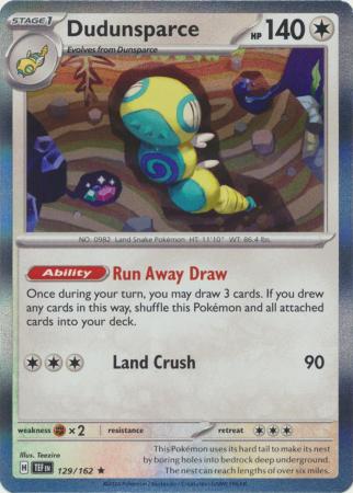 Pokemon - Dudunsparce - 129/162 - Holo Rare - Scarlet &amp; Violet: Temporal Forces Singles - Top CollectiblesCollectible CardsPokémon