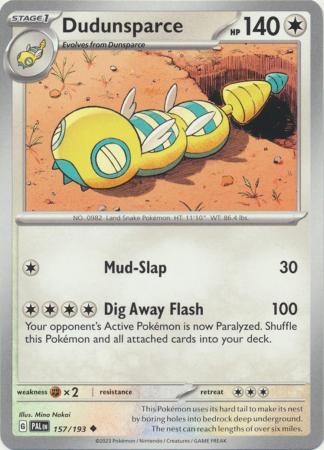 Pokemon - Dudunsparce - 157/193 - Uncommon - Scarlet & Violet: Paldea Evolved Series - Top CollectiblesCollectible CardsPokémon