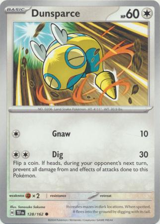 Pokemon - Dunsparce - 128/162 - Common - Scarlet &amp; Violet: Temporal Forces Singles - Top CollectiblesCollectible CardsPokémon