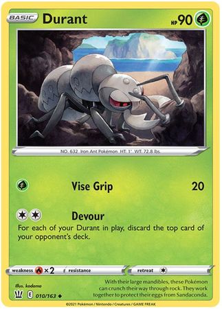Pokemon - Durant - 010/163 - Uncommon - Sword &amp; Shield: Battle Styles Singles - Top CollectiblesCollectible CardsPokémon
