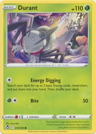 Pokemon - Durant - 013/195 - Common - Sword &amp; Shield: Silver Tempest Series - Top CollectiblesCollectible CardsPokémon