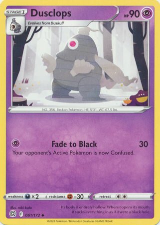 Pokemon - Dusclops - 061/172 - Uncommon - Sword &amp; Shield: Brilliant Stars Series - Top CollectiblesCollectible CardsPokémon