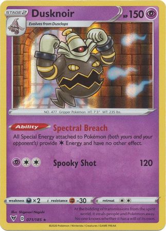 Pokemon - Dusknoir - 071/185 - Holo Rare - Sword & Shield: Vivid Voltage Series - Top CollectiblesCollectible CardsPokémon