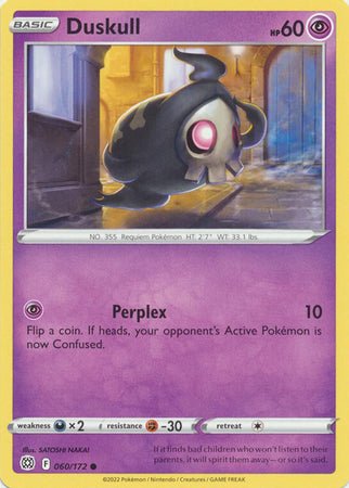 Pokemon - Duskull - 060/172 - Common - Sword &amp; Shield: Brilliant Stars Series - Top CollectiblesCollectible CardsPokémon