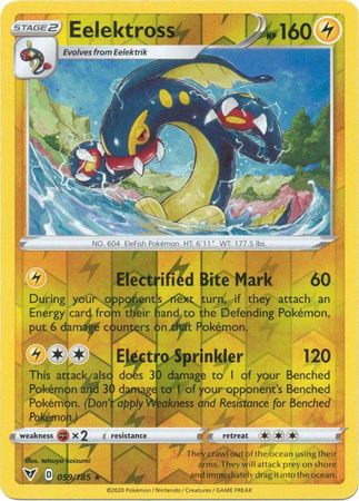 Pokemon - Eelektross - 059/185 - Rare Reverse Holo - Sword & Shield: Vivid Voltage Series - Top CollectiblesCollectible CardsPokémon