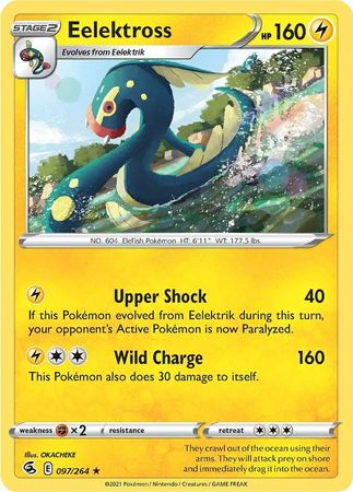Pokemon - Eelektross - 097/264 - Rare - Sword &amp; Shield: Fusion Strike Series - Top CollectiblesCollectible CardsPokémon