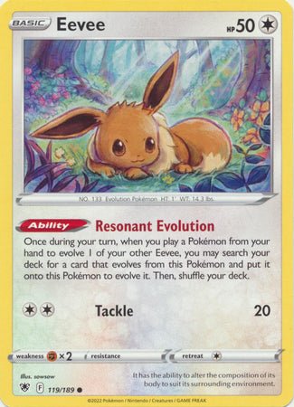 Pokemon - Eevee - 119/189 - Common - Sword &amp; Shield: Astral Radiance Series - Top CollectiblesCollectible CardsPokémon