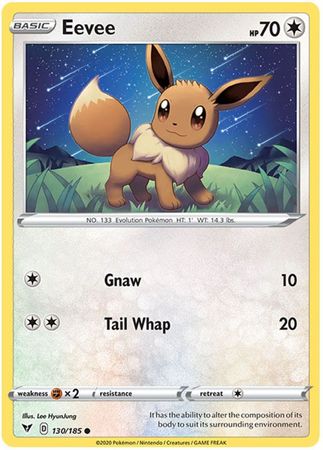 Pokemon - Eevee - 130/185 - Common - Sword & Shield: Vivid Voltage Series - Top CollectiblesCollectible CardsPokémon