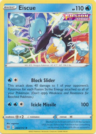 Pokemon - Eiscue - 044/172 - Rare - Sword & Shield: Brilliant Stars Series - Top CollectiblesCollectible CardsPokémon