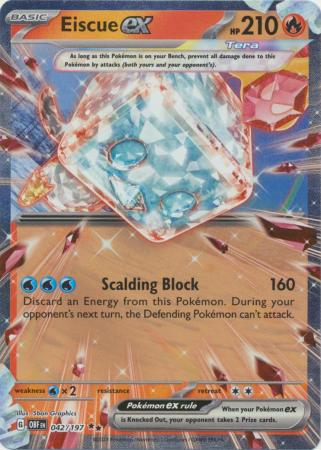 Pokemon - Eiscue ex - 042/197 - Ultra Rare - Scarlet & Violet: Obsidian Flames Singles - Top CollectiblesCollectible CardsPokémon