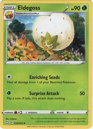 Pokemon - Eldegoss - 015/072 - Uncommon - Shining Fates Series - Top CollectiblesCollectible CardsPokémon