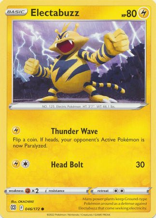 Pokemon - Electabuzz - 046/172 - Common - Sword &amp; Shield: Brilliant Stars Series - Top CollectiblesCollectible CardsPokémon