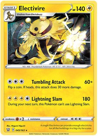 Pokemon - Electivire - 045/163 - Rare - Sword & Shield: Battle Styles Singles - Top CollectiblesCollectible CardsPokémon