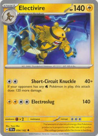 Pokemon - Electivire - 054/162 - Uncommon - Scarlet & Violet: Temporal Forces Singles - Top CollectiblesCollectible CardsPokémon