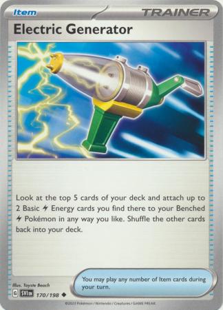 Pokemon - Electric Generator - 170/198 - Uncommon - Scarlet & Violet (Base Set) Series - Top CollectiblesCollectible CardsPokémon