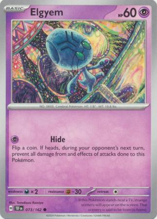 Pokemon - Elgyem - 073/162 - Common - Scarlet &amp; Violet: Temporal Forces Singles - Top CollectiblesCollectible CardsPokémon