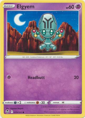 Pokemon - Elgyem - 079/195 - Common - Sword & Shield: Silver Tempest Series - Top CollectiblesCollectible CardsPokémon