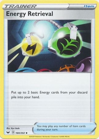 Pokemon - Energy Retrieval - 160/202 - Uncommon - Sword & Shield: Base Set Series - Top CollectiblesCollectible CardsPokémon