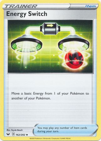 Pokemon - Energy Switch - 162/202 - Uncommon - Sword &amp; Shield: Base Set Series - Top CollectiblesCollectible CardsPokémon