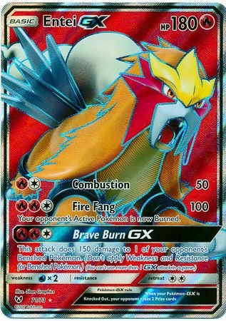 Pokemon - Entei GX - 71/73 - Full Art Ultra Rare - Shining Legends Series - Top CollectiblesCollectible CardsPokémon