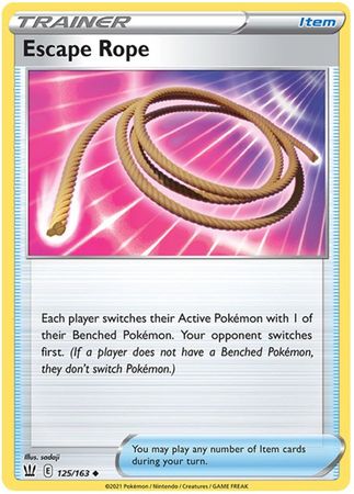 Pokemon - Escape Rope - 125/163 - Uncommon - Sword &amp; Shield: Battle Styles Singles - Top CollectiblesCollectible CardsPokémon