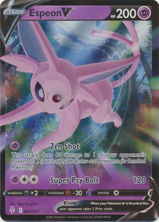 Pokemon - Espeon V - 064/203 - Ultra Rare - Sword & Shield: Evolving Skies Series - Top CollectiblesCollectible CardsPokémon