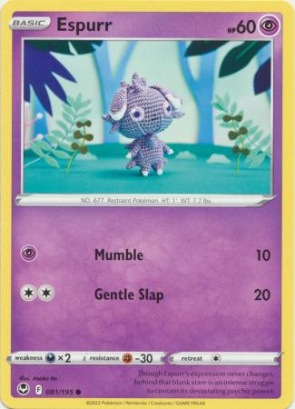 Pokemon - Espurr - 081/195 - Common - Sword &amp; Shield: Silver Tempest Series - Top CollectiblesCollectible CardsPokémon
