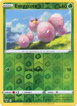 Pokemon - Exeggcute - 004/185 - Common Reverse Holo - Sword & Shield: Vivid Voltage Series - Top CollectiblesCollectible CardsPokémon