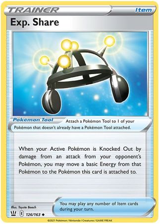 Pokemon - Exp. Share - 126/163 - Uncommon - Sword &amp; Shield: Battle Styles Singles - Top CollectiblesCollectible CardsPokémon