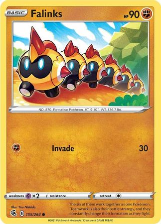 Pokemon - Falinks - 155/264 - Common - Sword &amp; Shield: Fusion Strike Series - Top CollectiblesCollectible CardsPokémon